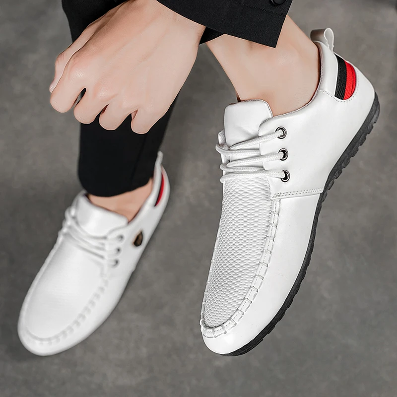 Men's Business-Style Loafers, Soft-Soled Breathable Casual Shoes, Fine Materials with Breathable Texture, Non-Slip and Wear-Resistant Rubber Sole