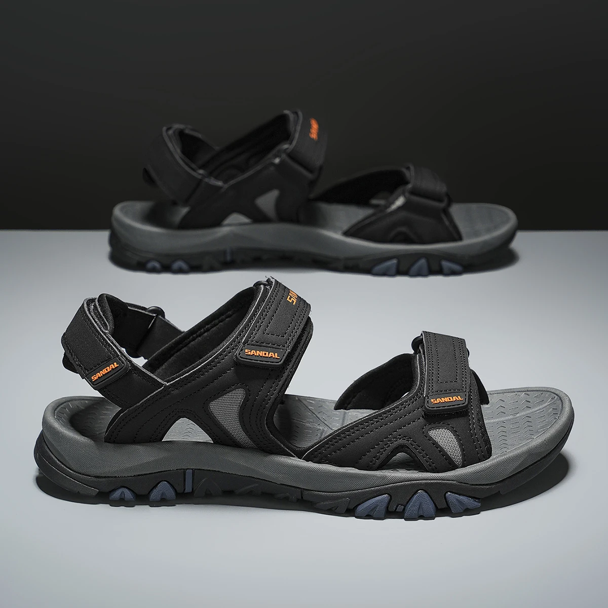 Men's Casual Sports Sandals Outdoor Hiking Sandals Comfortable Non-Slip Beach&Trekking Sandals Plus Size Adjustable