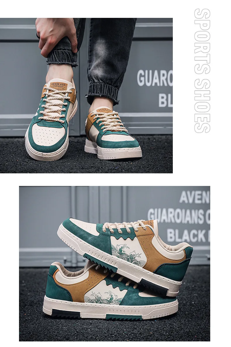 autumn new men casual shoes Outdoor Breathable Flat Shoes Fashion LaceUp Sneakers Men Comfort Trendy Sports Shoes Zapatillas