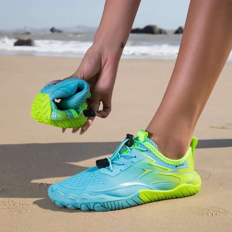 Unisex Quick Dry Water Shoes Men Women Colorful Beach Swimming Surfing Seaside Aqua Shoes Couple Barefoot Upstream Sneakers