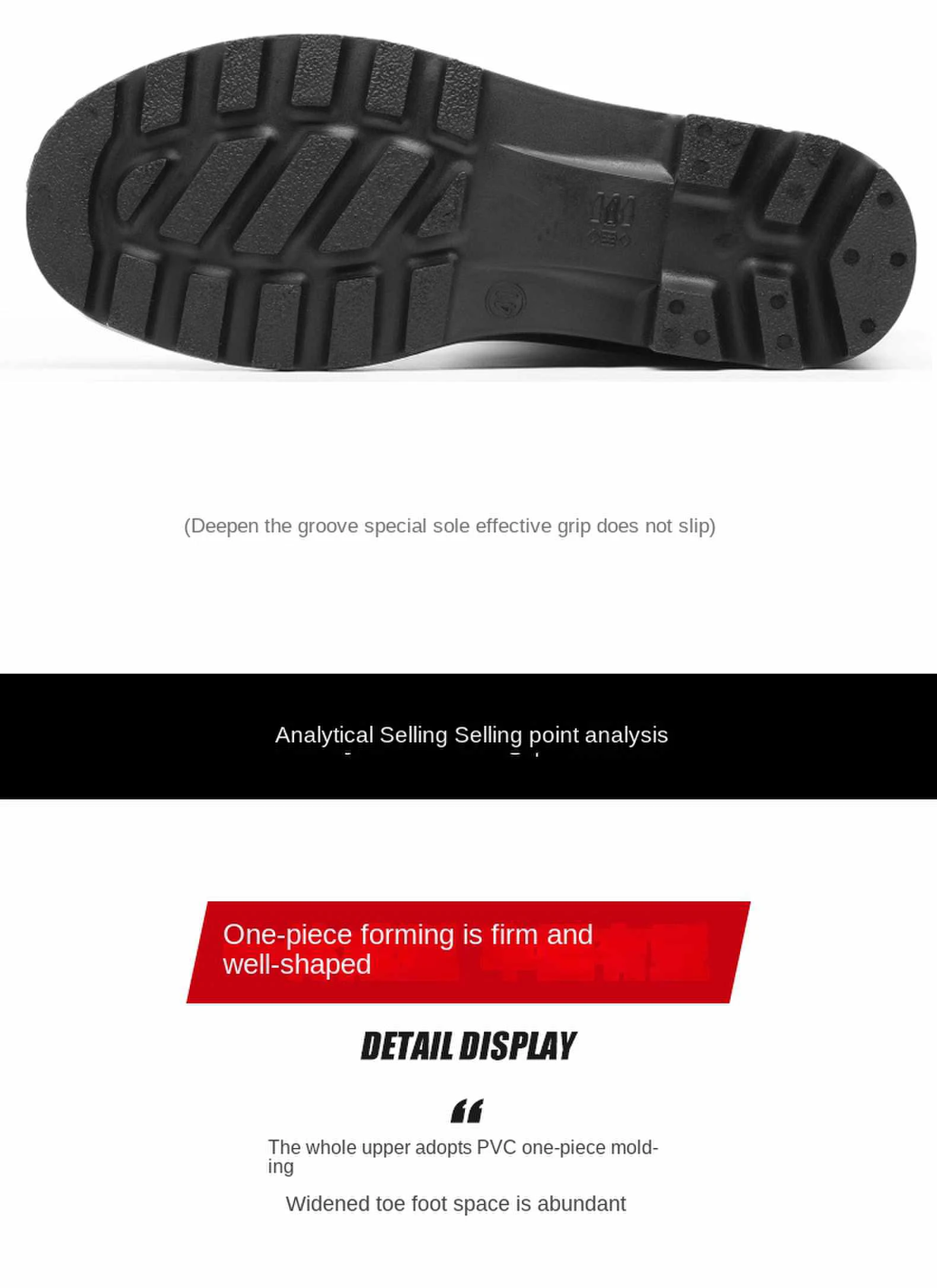 Men's Fashionable Waterproof Shoes, Construction Site High-Top Rubber Boots, Adult Rain Boots, Men's Mid-Top Labor Protection Rain Boots, Pvc Thickened Overshoes