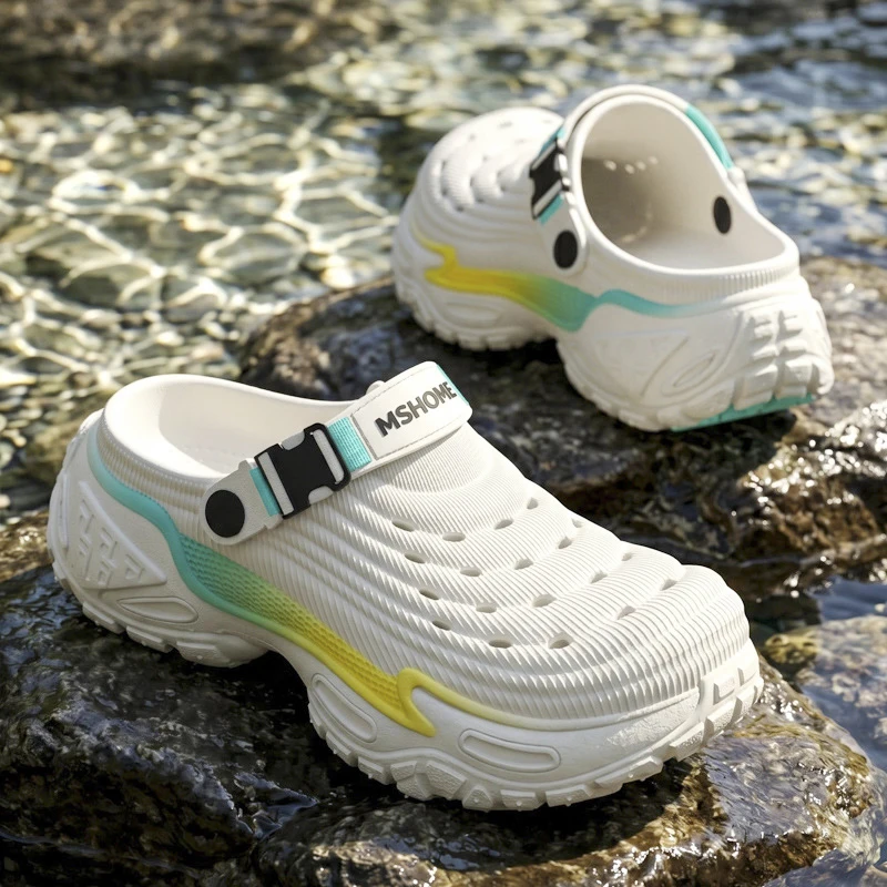 Clogs Platform Slippers Men Summer Luxury Designer Shoes Male Casual Sandals Fashion Indoor Outdoor Beach Slides Unisex Non-Slip