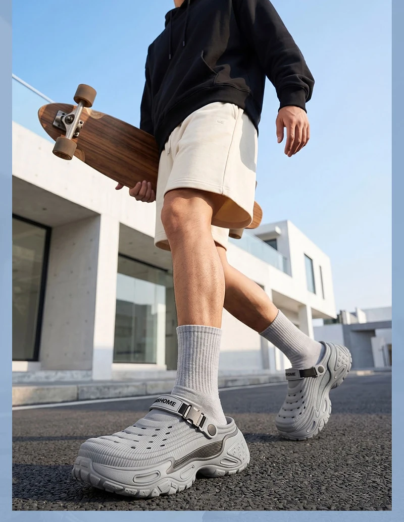 Clogs Platform Slippers Men Summer Luxury Designer Shoes Male Casual Sandals Fashion Indoor Outdoor Beach Slides Unisex Non-Slip