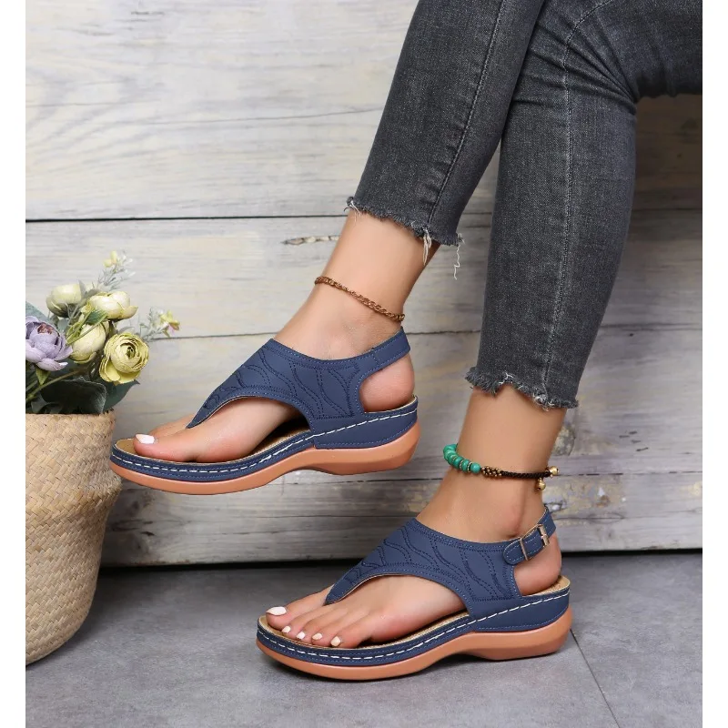 Women Sandals Soft Bottom Summer Shoes for Women Wedge Heels Sandalias Mujer Beach Slippers Women Flip Flops Summer Sandals
