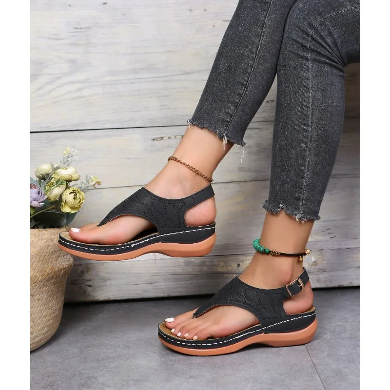 Women Sandals Soft Bottom Summer Shoes for Women Wedge Heels Sandalias Mujer Beach Slippers Women Flip Flops Summer Sandals