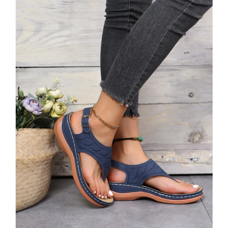 Women Sandals Soft Bottom Summer Shoes for Women Wedge Heels Sandalias Mujer Beach Slippers Women Flip Flops Summer Sandals