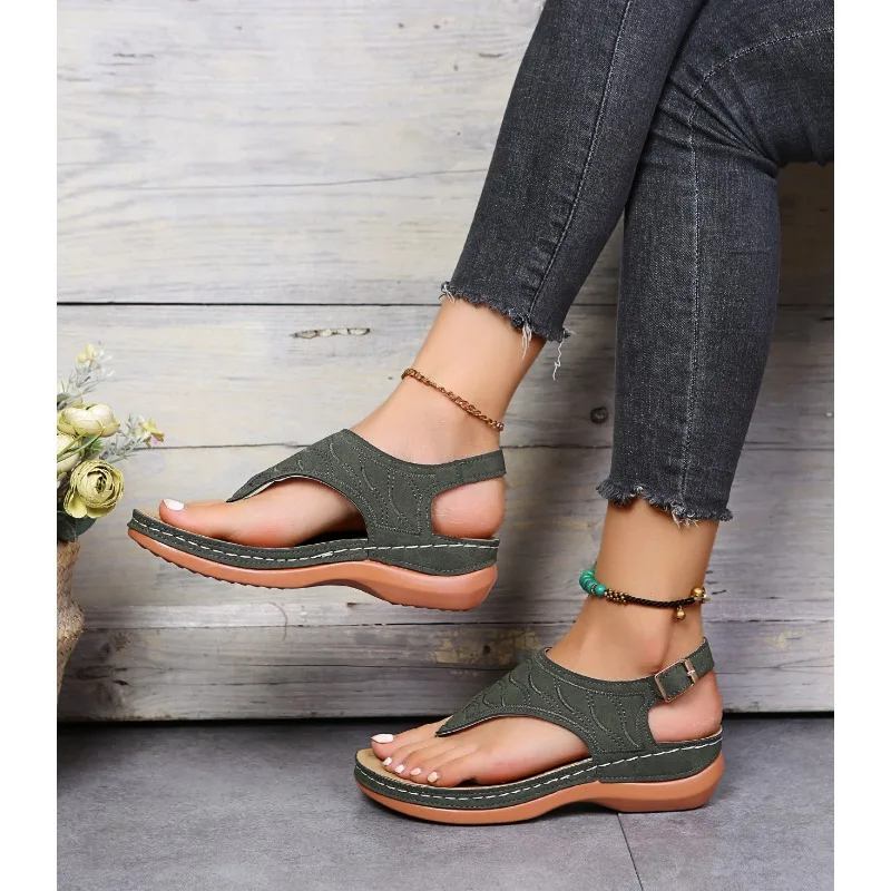 Women Sandals Soft Bottom Summer Shoes for Women Wedge Heels Sandalias Mujer Beach Slippers Women Flip Flops Summer Sandals