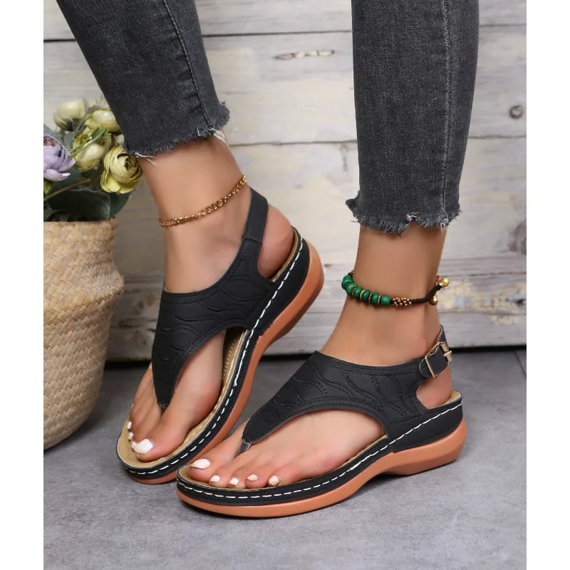 Women Sandals Soft Bottom Summer Shoes for Women Wedge Heels Sandalias Mujer Beach Slippers Women Flip Flops Summer Sandals