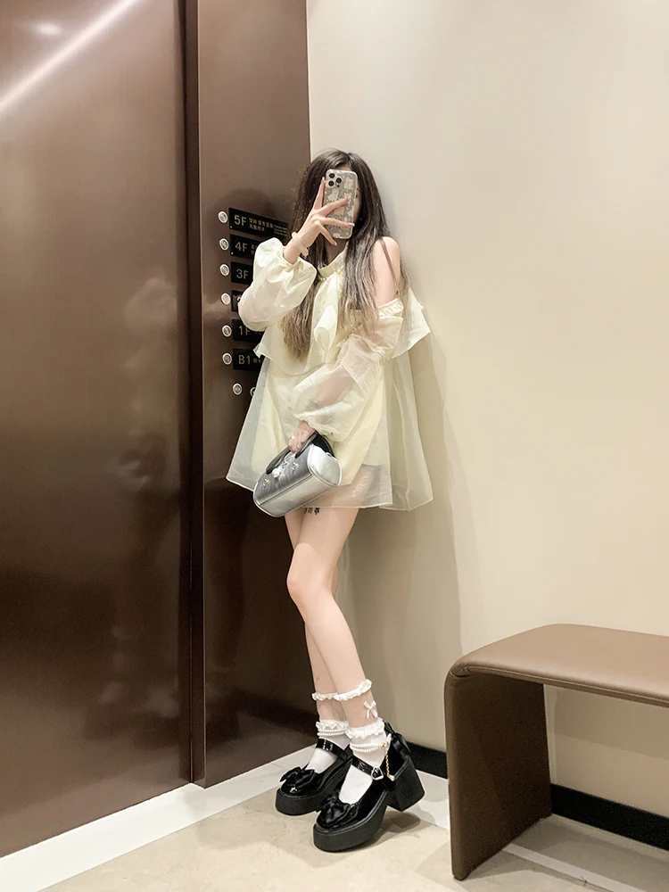 2026 Lolita Shoes Black Super High Heels Mary Jane Shoes Women Chunky Platform Pumps Woman Ankle Buckle Party Shoes
