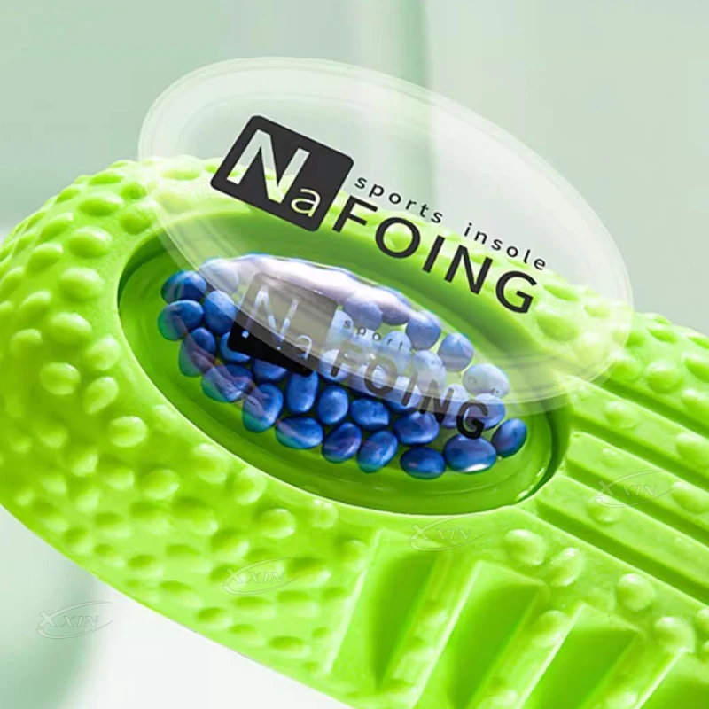 Sports Air Cushion High Elastic Running Insoles PU Shock-absorbing Soft Breathable Size 35-46