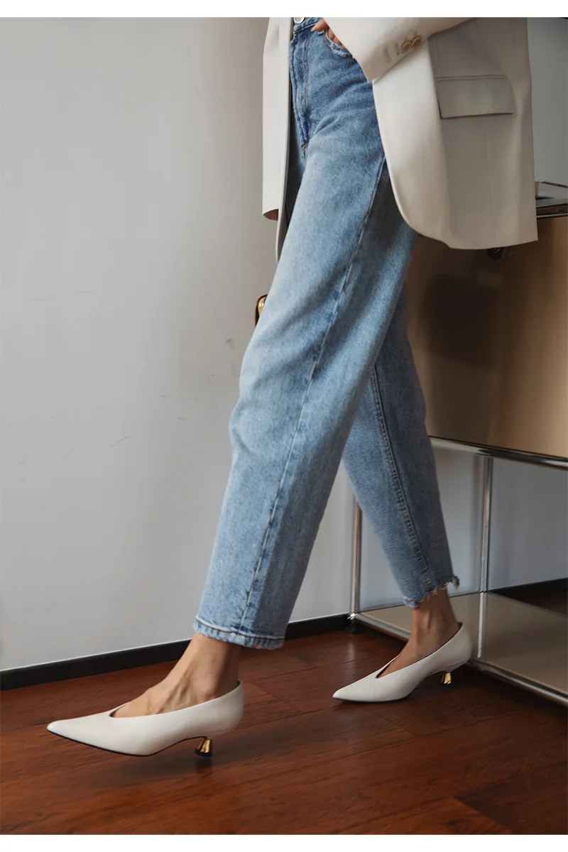 Designer Patent Leather Pointed Toe Women Pumps Shoes Fashion Shallow Slip Spring Autumn Dancing Party Low Heel Shoes