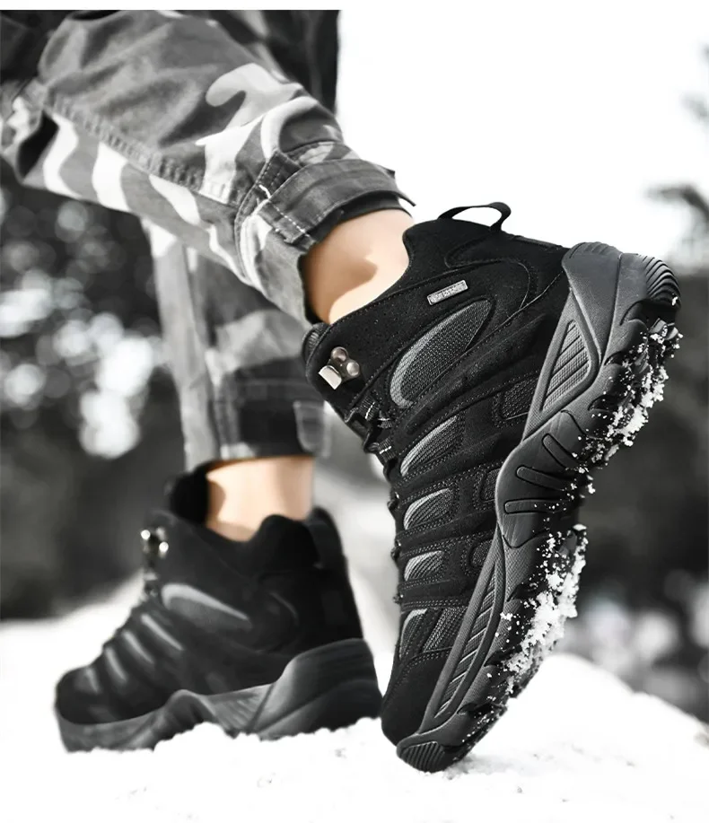 New Men's Boots Fashion Outdoor Boots Breathable Hiking Boots Autumn Shoes Sneakers Lightweight Non-slip Men Desert Ankle Boots