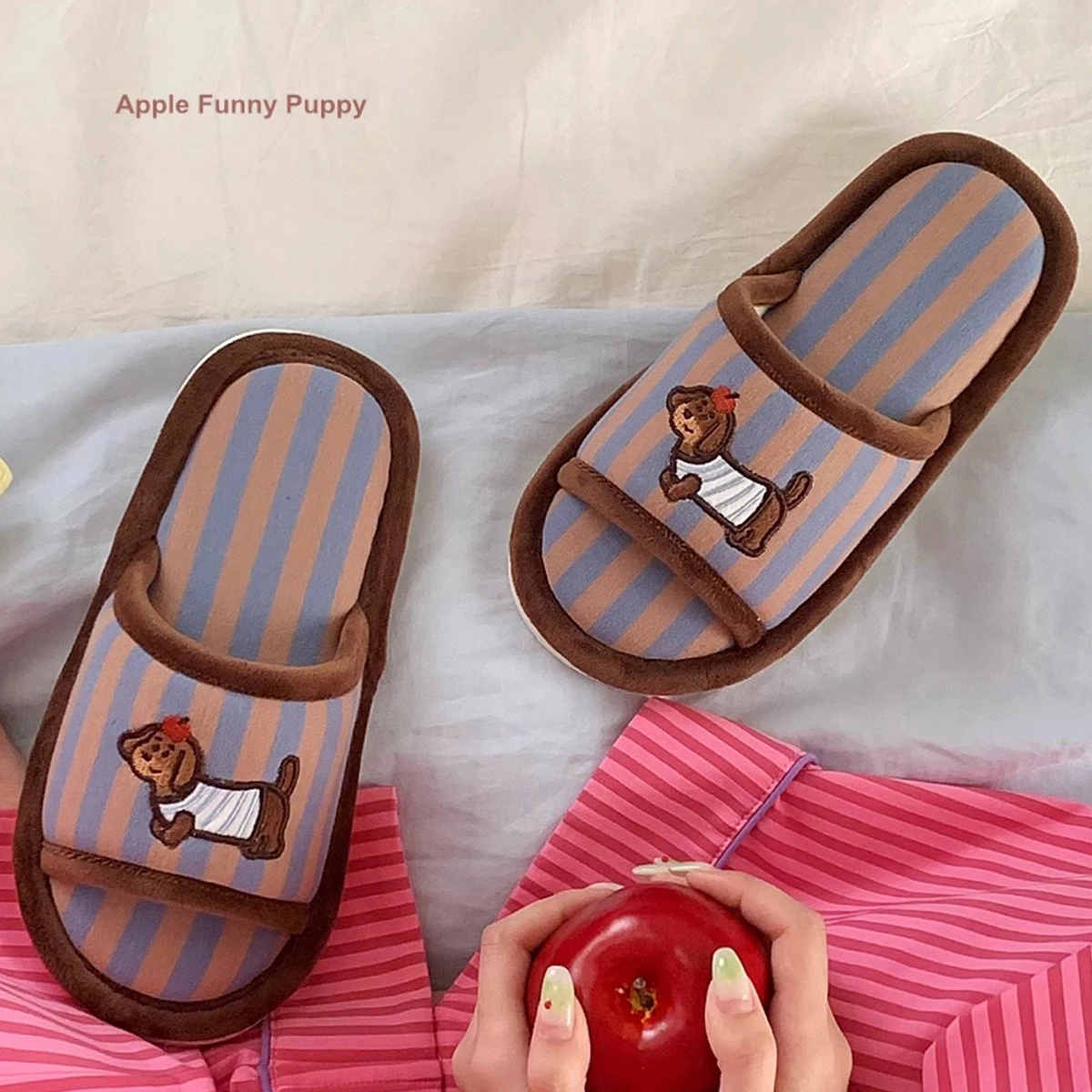 Women Men House Fur Slippers Casual Cute Lovely Animals Pattern Design All Season Indoor Non-slip Warm Soft Soles Comfy Home New