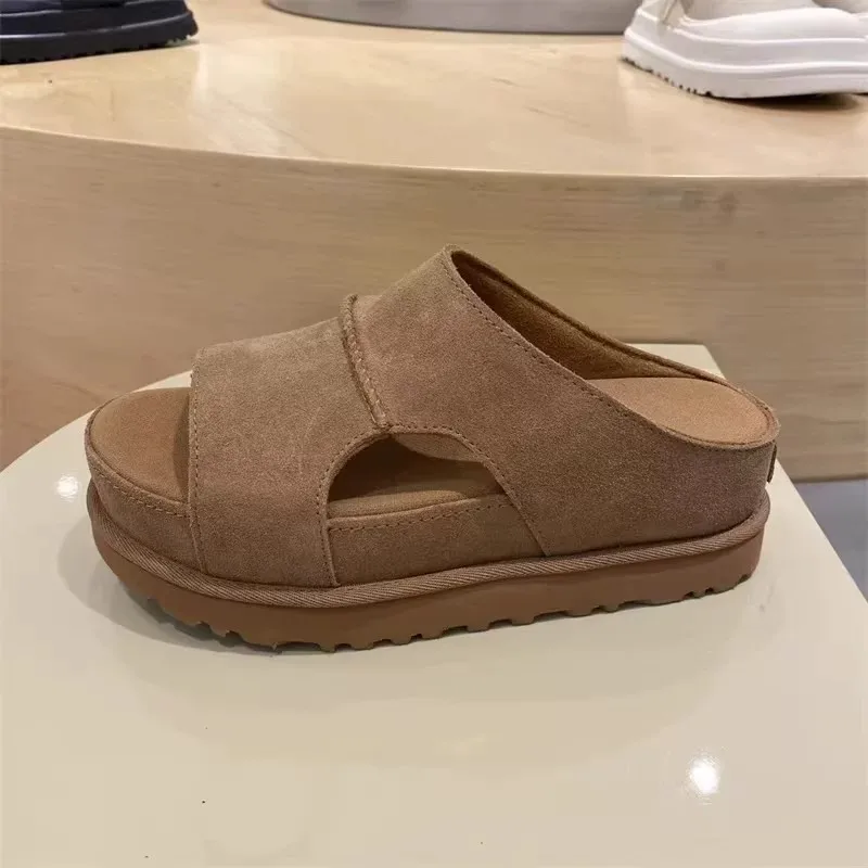 Retro Platform Roman Sandals Women's Summer Wear 2026 New Heightened Beach Slippers