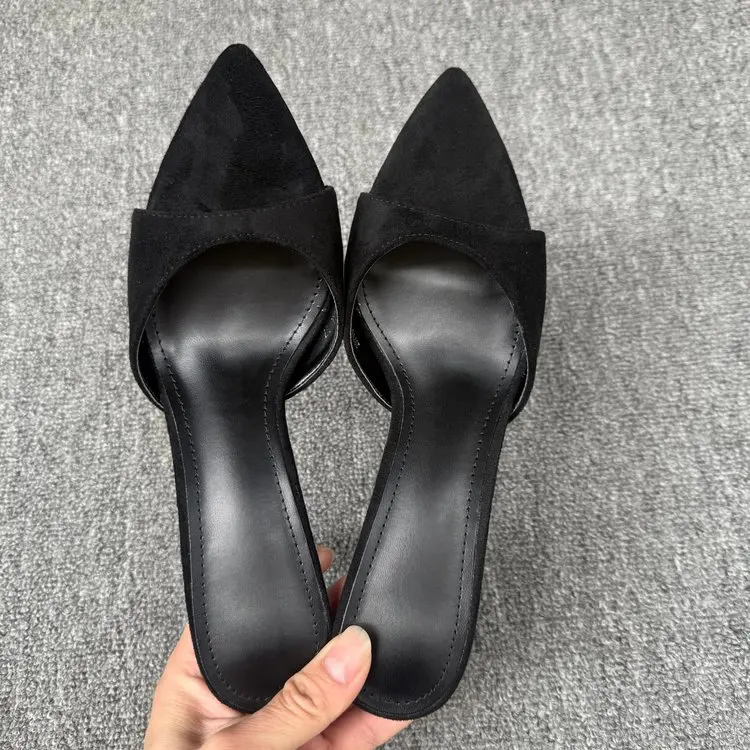 New Sexy Thin High Heels Women Slippers Street Style Party Stripper Sandals Summer Open Toe Slip On Slide Shoes
