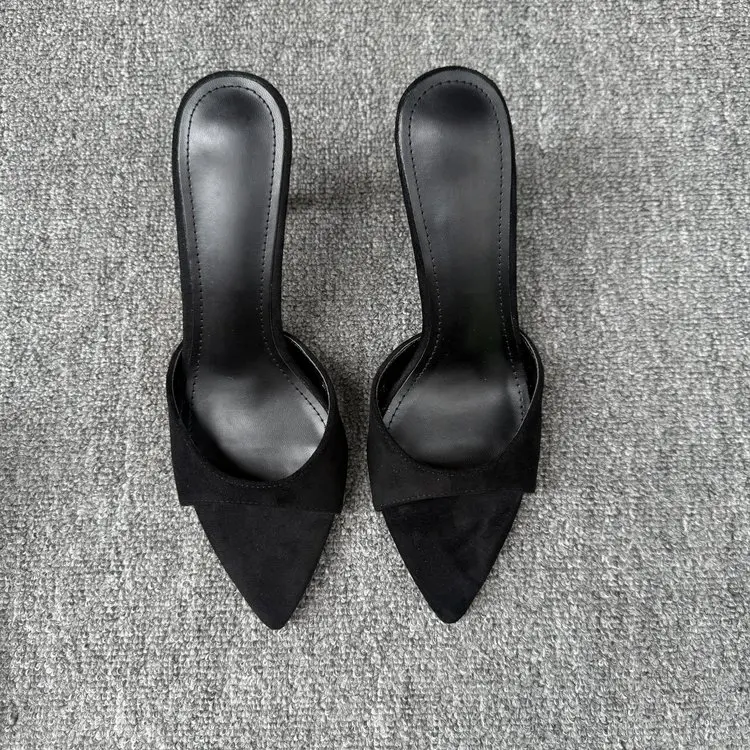 New Sexy Thin High Heels Women Slippers Street Style Party Stripper Sandals Summer Open Toe Slip On Slide Shoes
