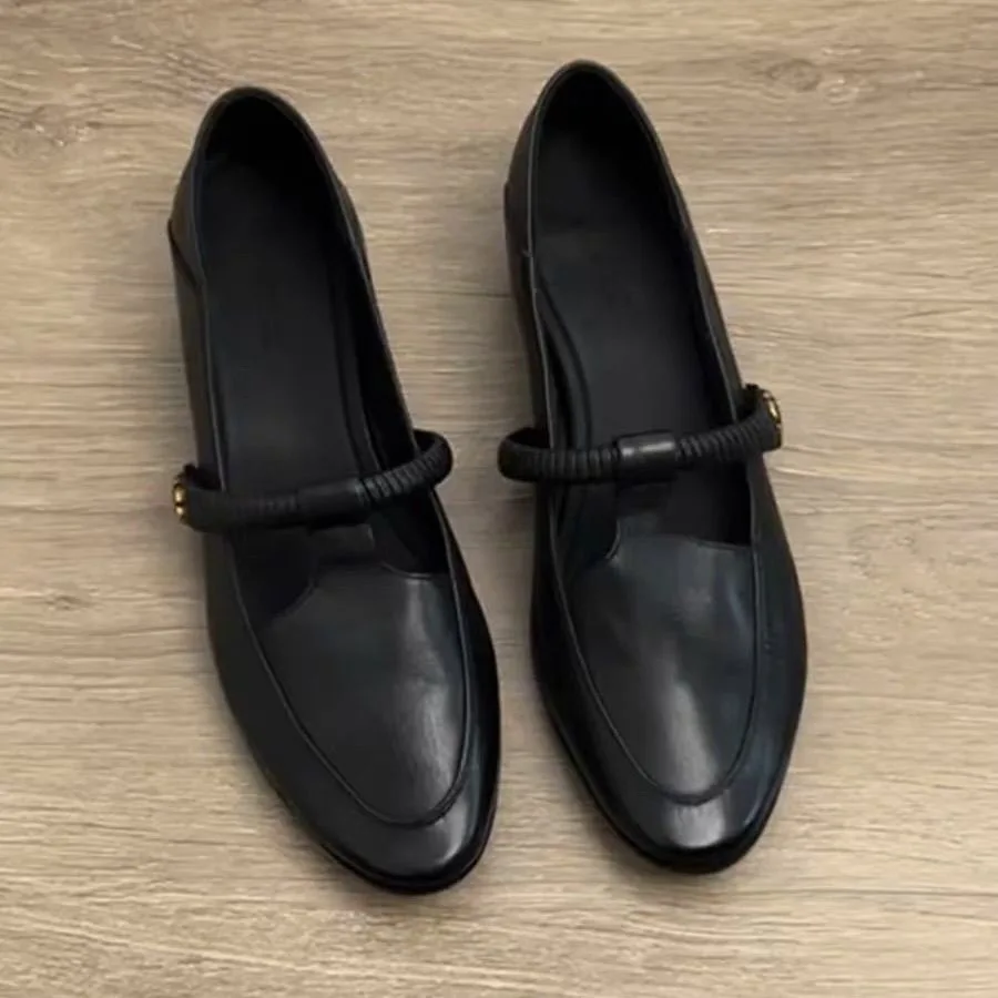 Spring/Fall New Women's Vintage Mary Jane Shoes - Square Toe Low Cut Flats Soft Leather Loafers British Style Casual Shoes 2026