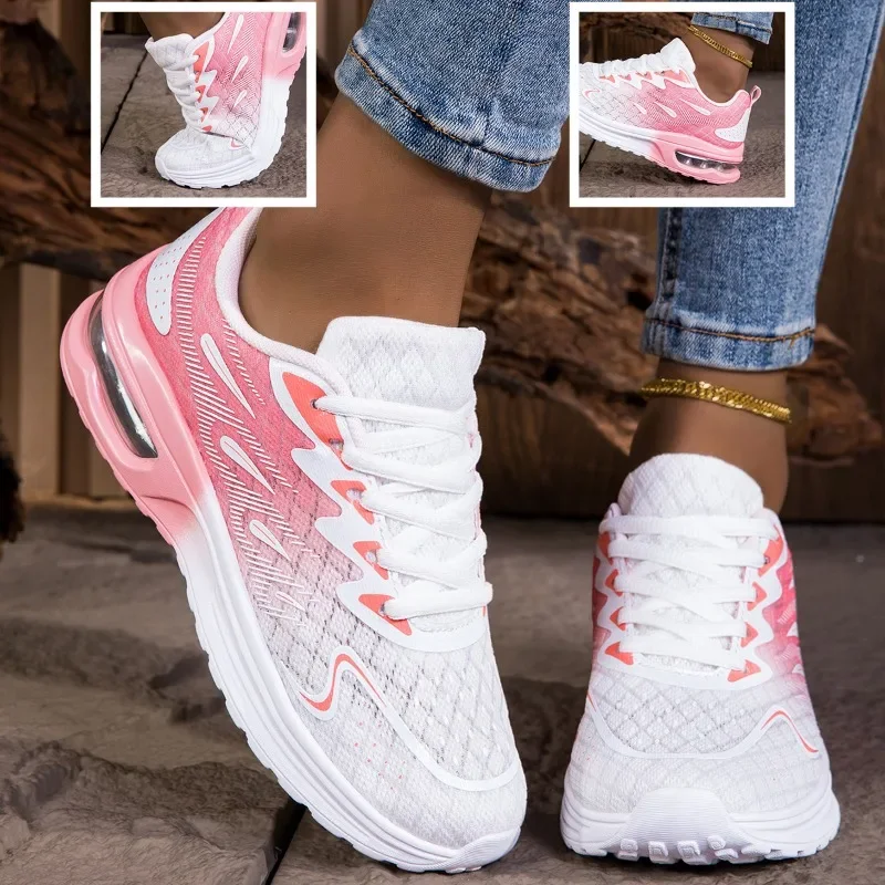 NKLSA Women Sneakers Shoes Breathable Lightweight Running Shoes Non Slip Wear Resistant Comfortable Women's  Walking Shoes
