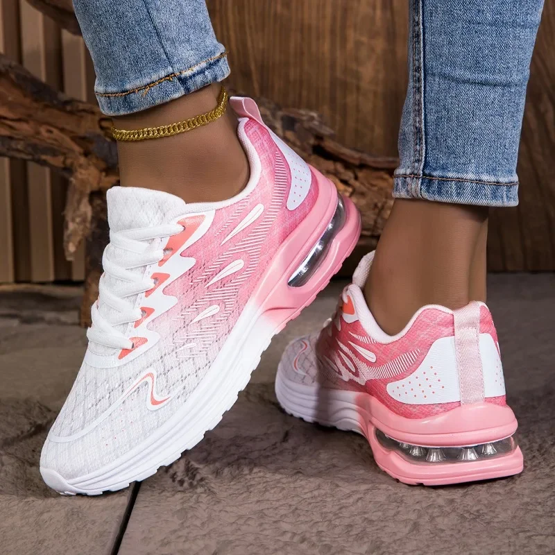 NKLSA Women Sneakers Shoes Breathable Lightweight Running Shoes Non Slip Wear Resistant Comfortable Women's  Walking Shoes
