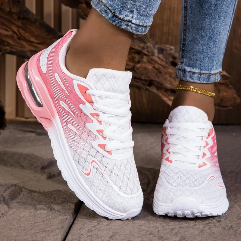 NKLSA Women Sneakers Shoes Breathable Lightweight Running Shoes Non Slip Wear Resistant Comfortable Women's  Walking Shoes
