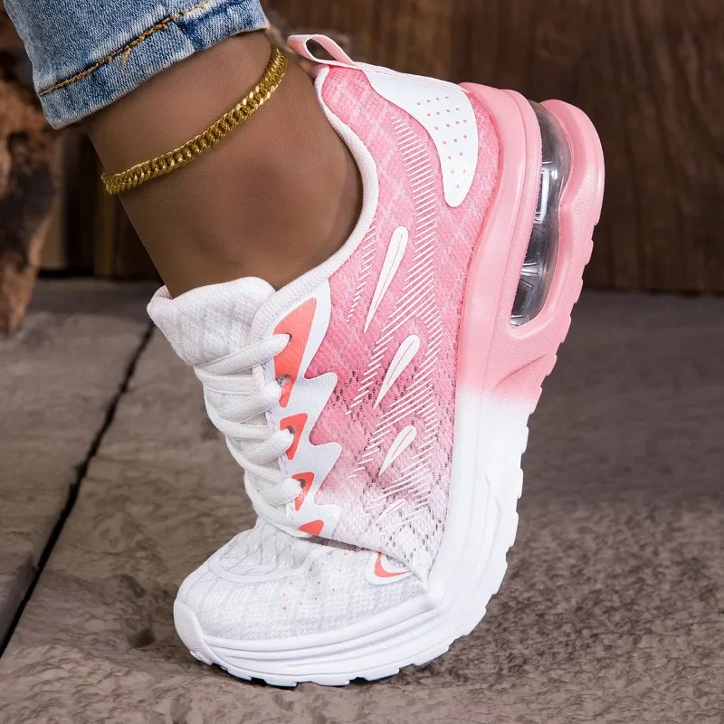 NKLSA Women Sneakers Shoes Breathable Lightweight Running Shoes Non Slip Wear Resistant Comfortable Women's  Walking Shoes