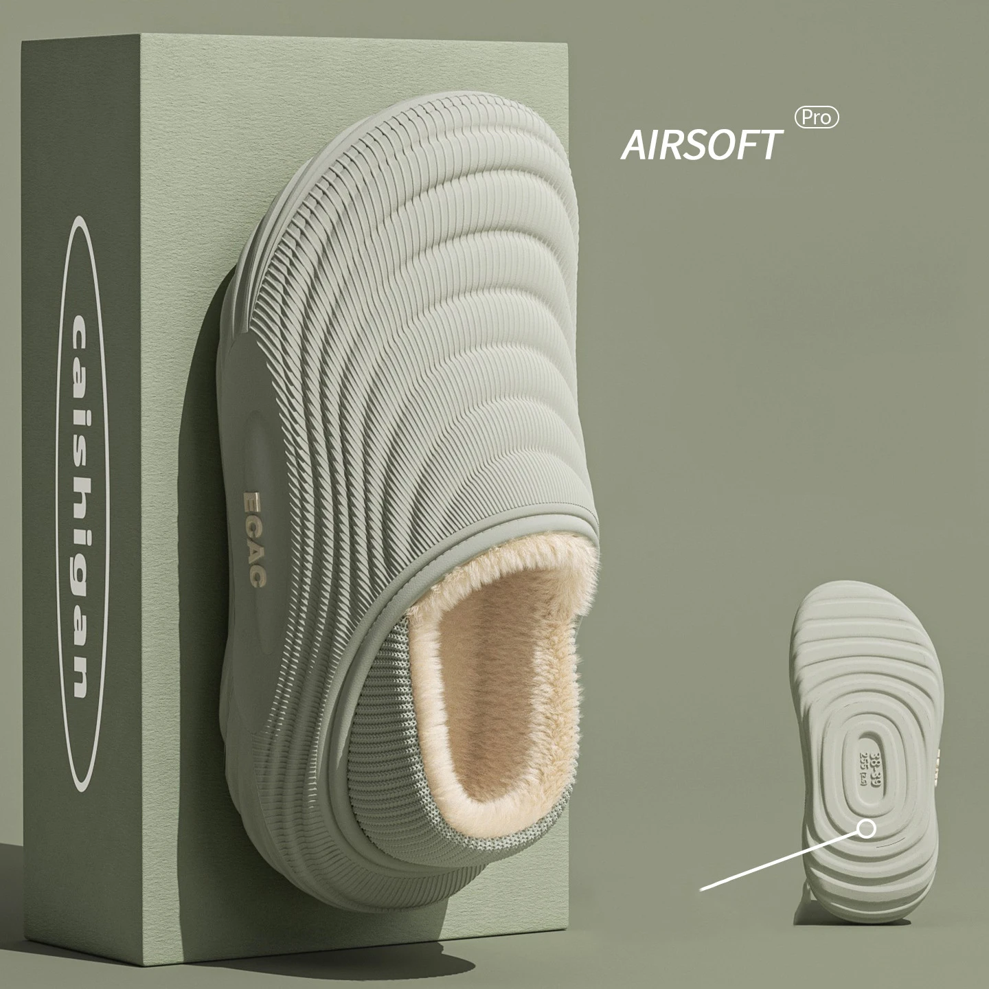 Baotou Waterproof Cotton Slippers, Home Cotton Shoes, Winter Warm and Non Slip Couple Cotton Slippers