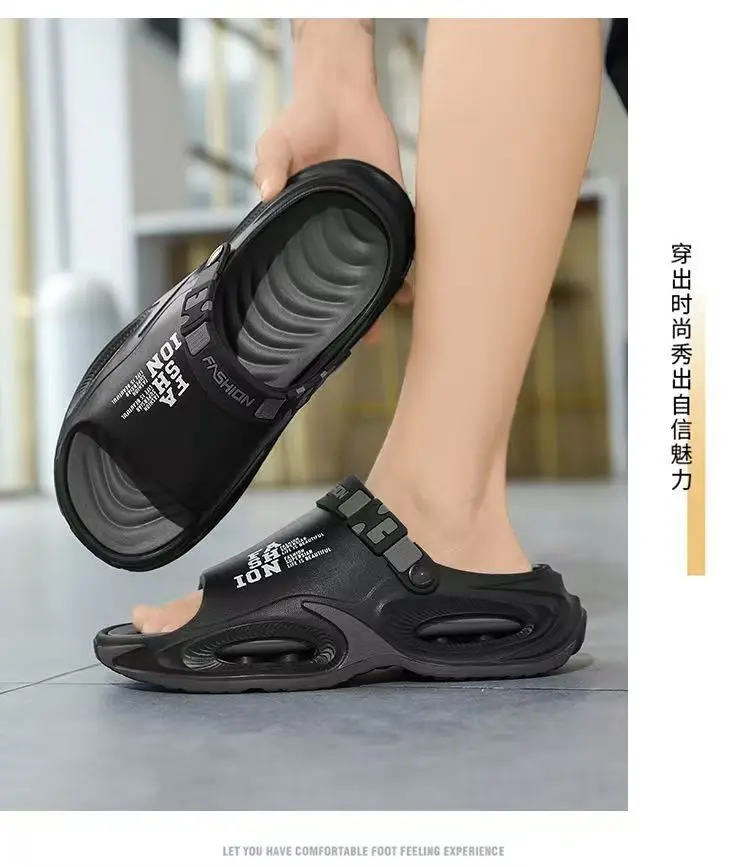 Light luxury and soft men's sandals 2026 new thick-soled anti-skid outdoor driving two wear beach shoes