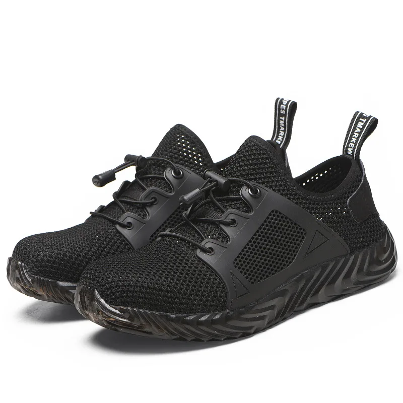 Summer Hollow Out Safety Shoes Work Shoes Steel Toe Men Puncture-protective Work Indestructible Safety Lightweight Sneakers