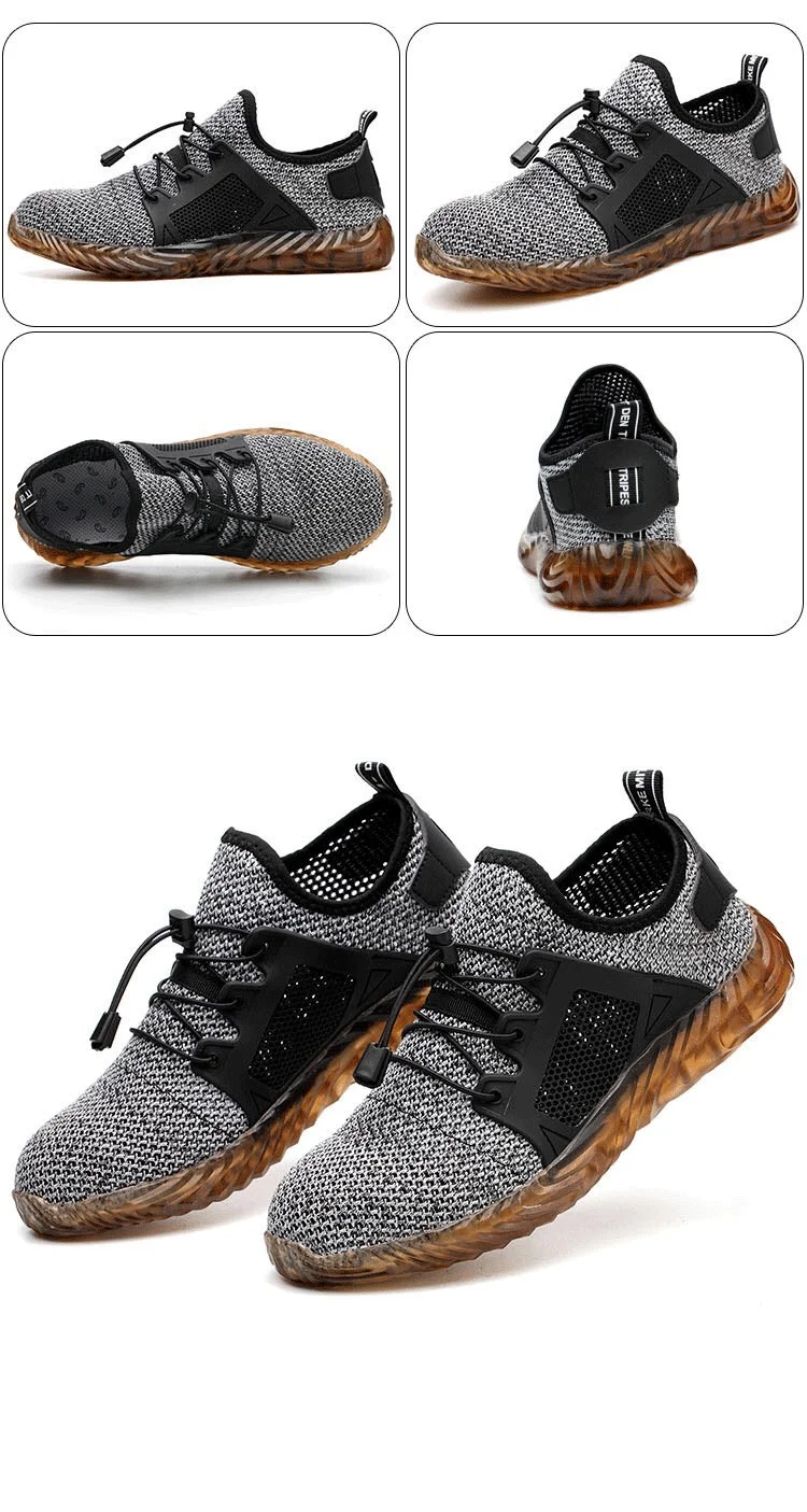 Summer Hollow Out Safety Shoes Work Shoes Steel Toe Men Puncture-protective Work Indestructible Safety Lightweight Sneakers
