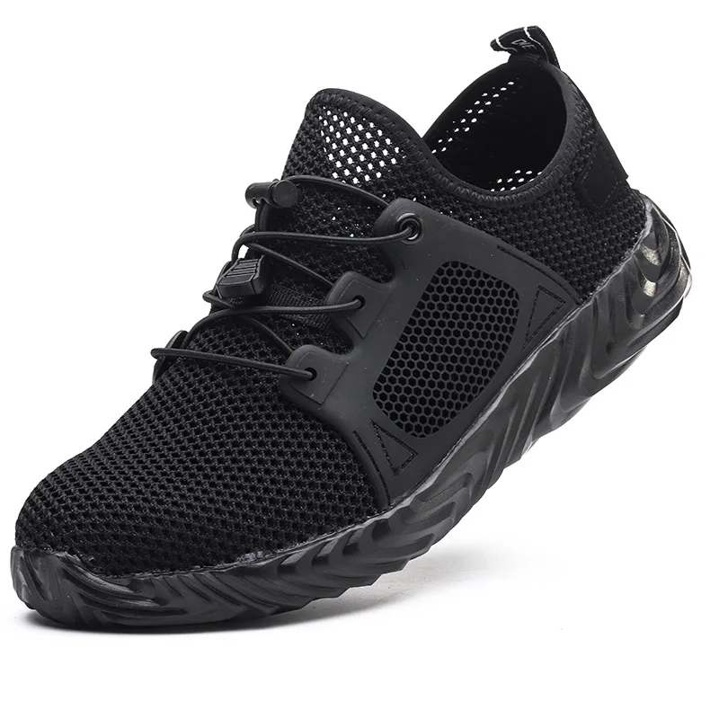 Summer Hollow Out Safety Shoes Work Shoes Steel Toe Men Puncture-protective Work Indestructible Safety Lightweight Sneakers