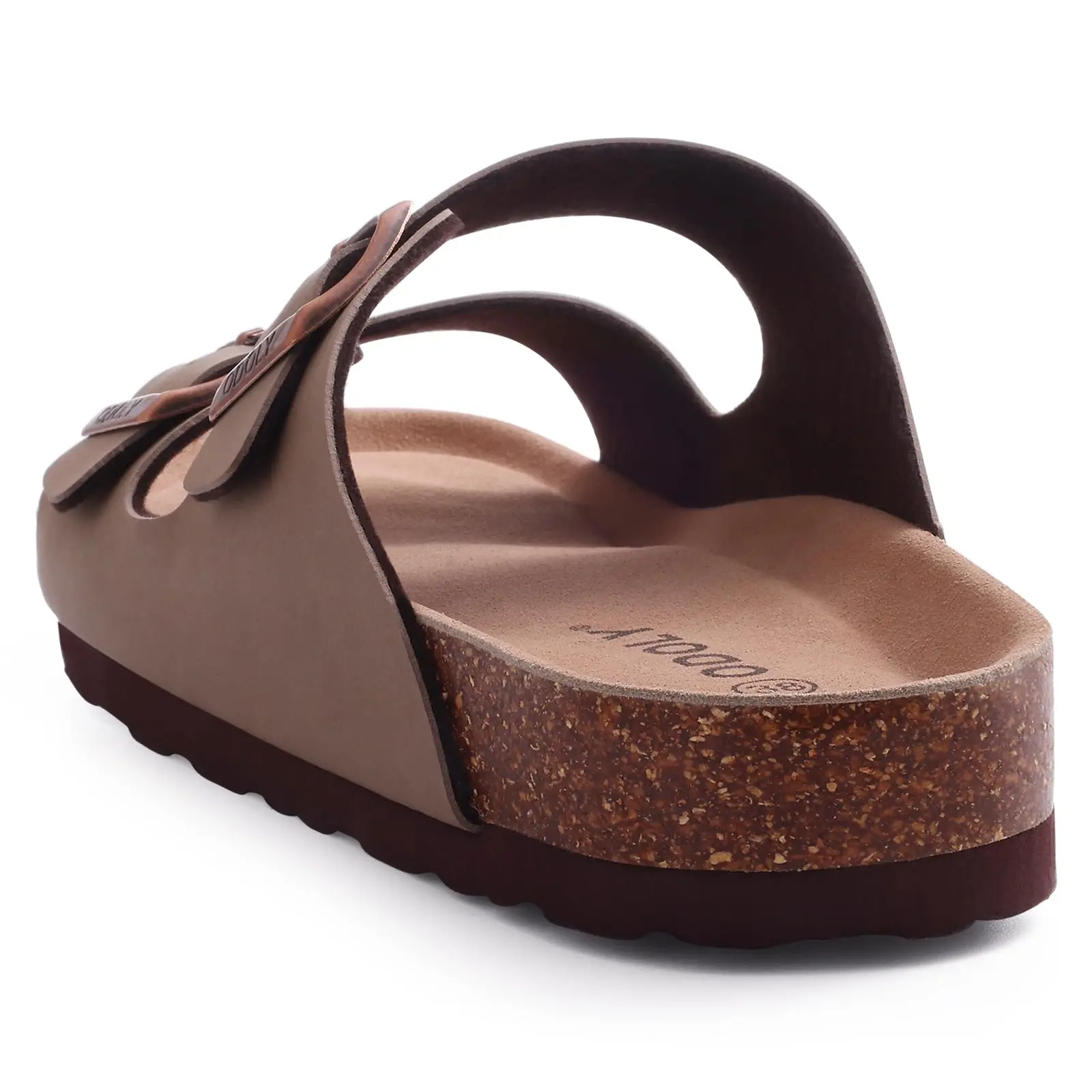 Smile Pop Classic Arizoan Men Suede Slippers Men Clogs Sandals Cow Suede Outdoor Antiskid Slippers with Adjustable Buckle Straps