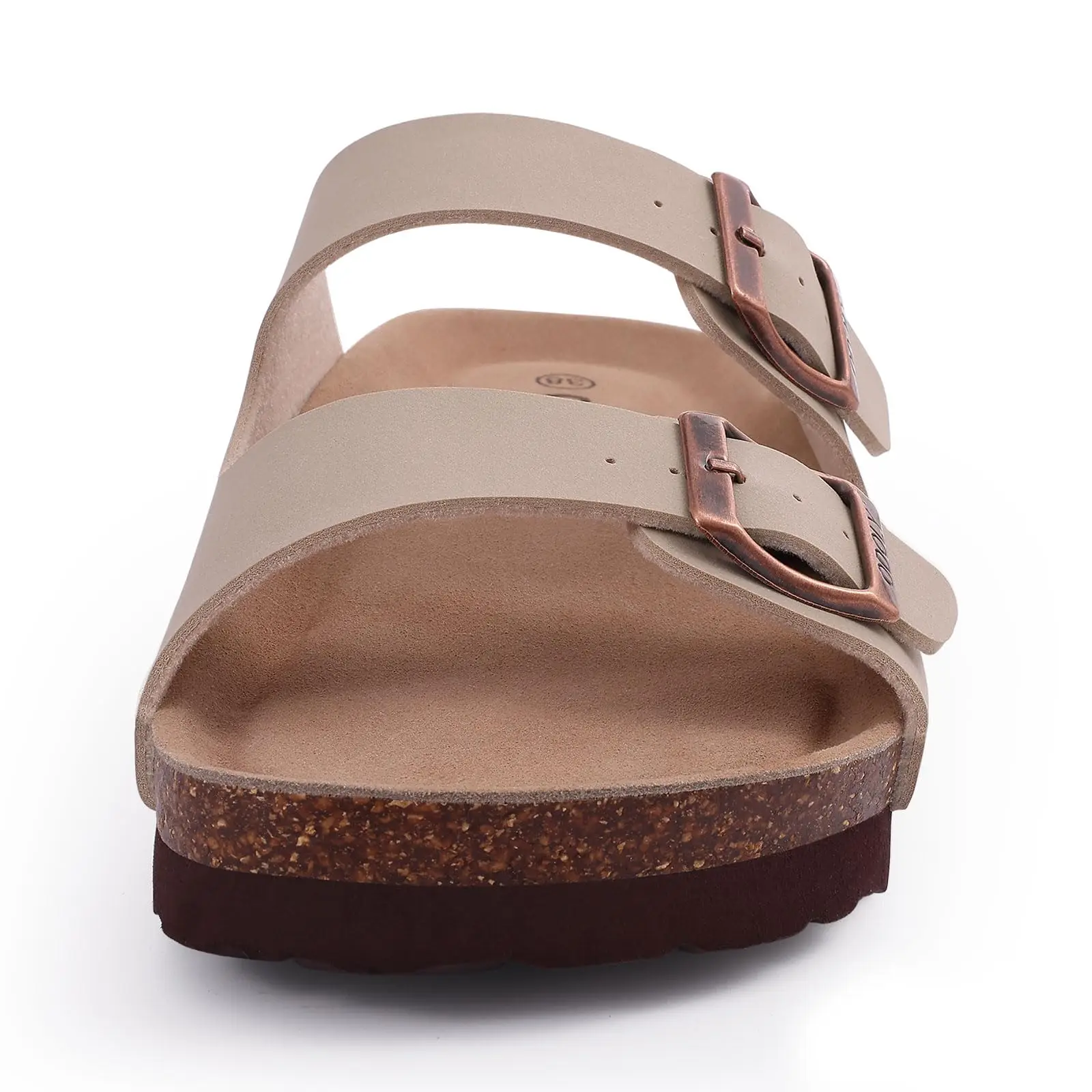 Smile Pop Classic Arizoan Men Suede Slippers Men Clogs Sandals Cow Suede Outdoor Antiskid Slippers with Adjustable Buckle Straps