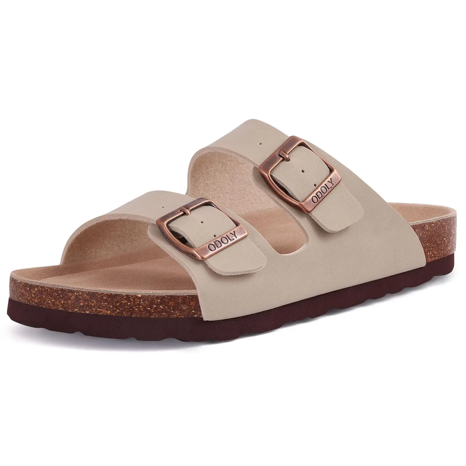 Smile Pop Classic Arizoan Men Suede Slippers Men Clogs Sandals Cow Suede Outdoor Antiskid Slippers with Adjustable Buckle Straps