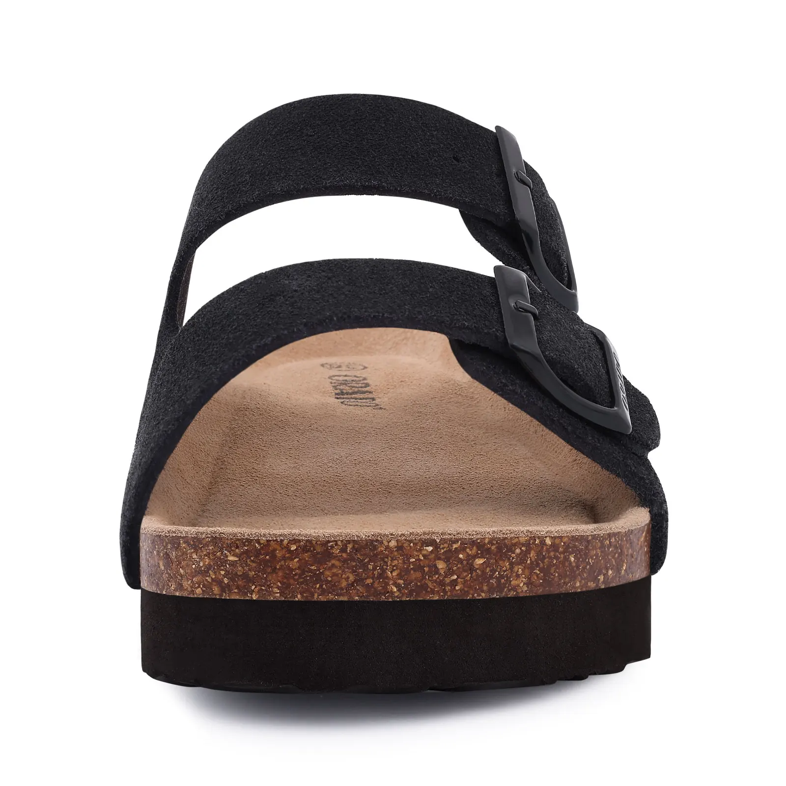 Smile Pop Classic Arizoan Men Suede Slippers Men Clogs Sandals Cow Suede Outdoor Antiskid Slippers with Adjustable Buckle Straps
