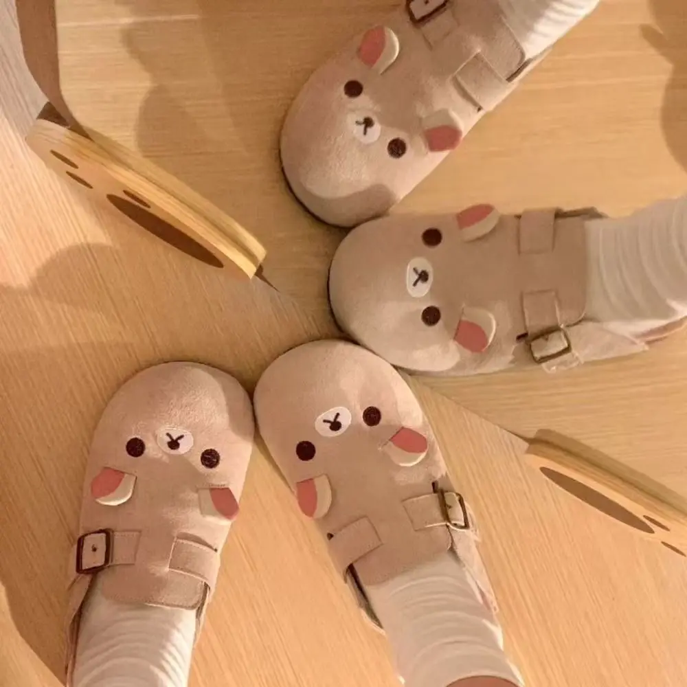 New Thick Bottom Rilakkuma Women's Shoes Cartoon Height Increase Anime Periphery Retro Cute Rilakkuma Slippers