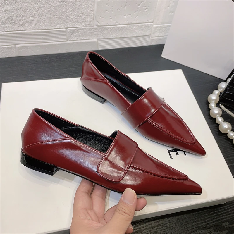 Women Flats Shoes Fashion Pointed Toe Loafers Shoes Autumn 2025 Designer Brand Dress Work Platform Elegant Zapatillas De Mujer