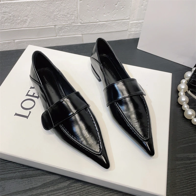 Women Flats Shoes Fashion Pointed Toe Loafers Shoes Autumn 2025 Designer Brand Dress Work Platform Elegant Zapatillas De Mujer