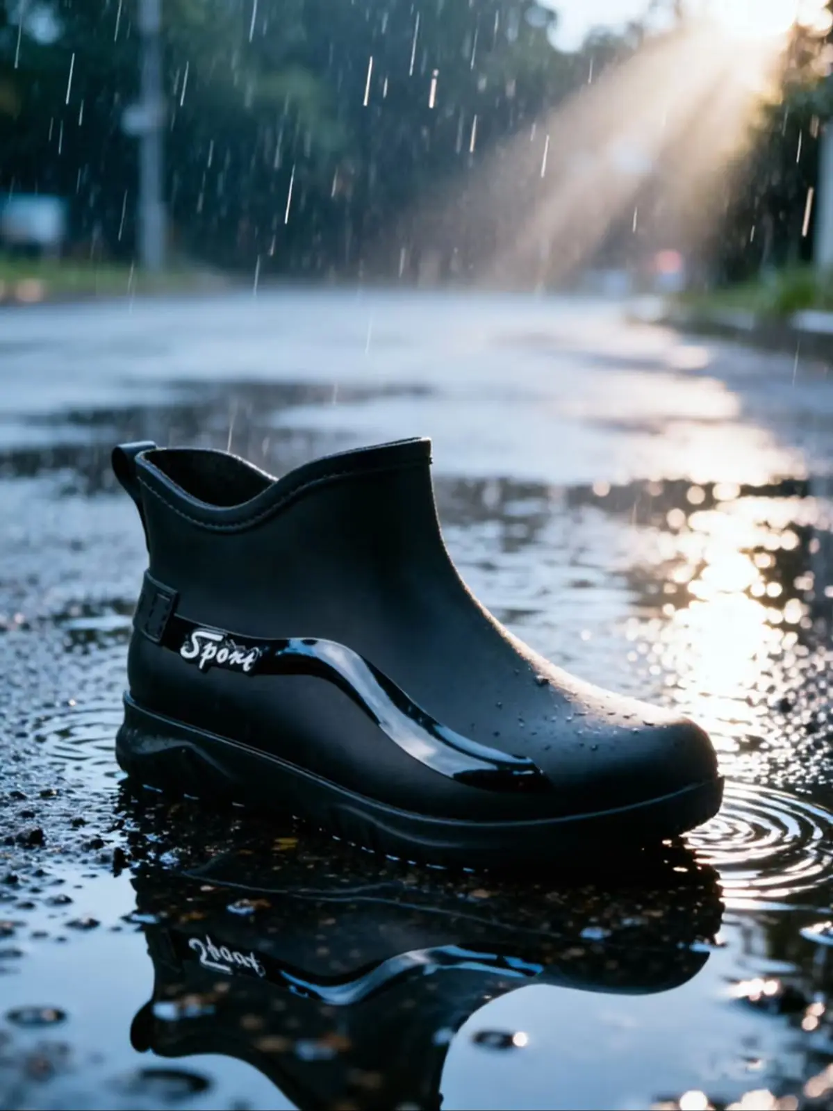 Men's Fashionable Anti-Slip Rain Shoes