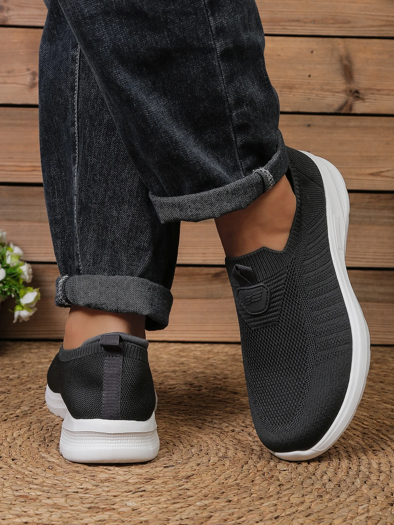 Men's Shoes Solid Color EVA Casual Shoe Lightweight Comfortable Single Sole Non-Tiring Footwear for Everyday Use