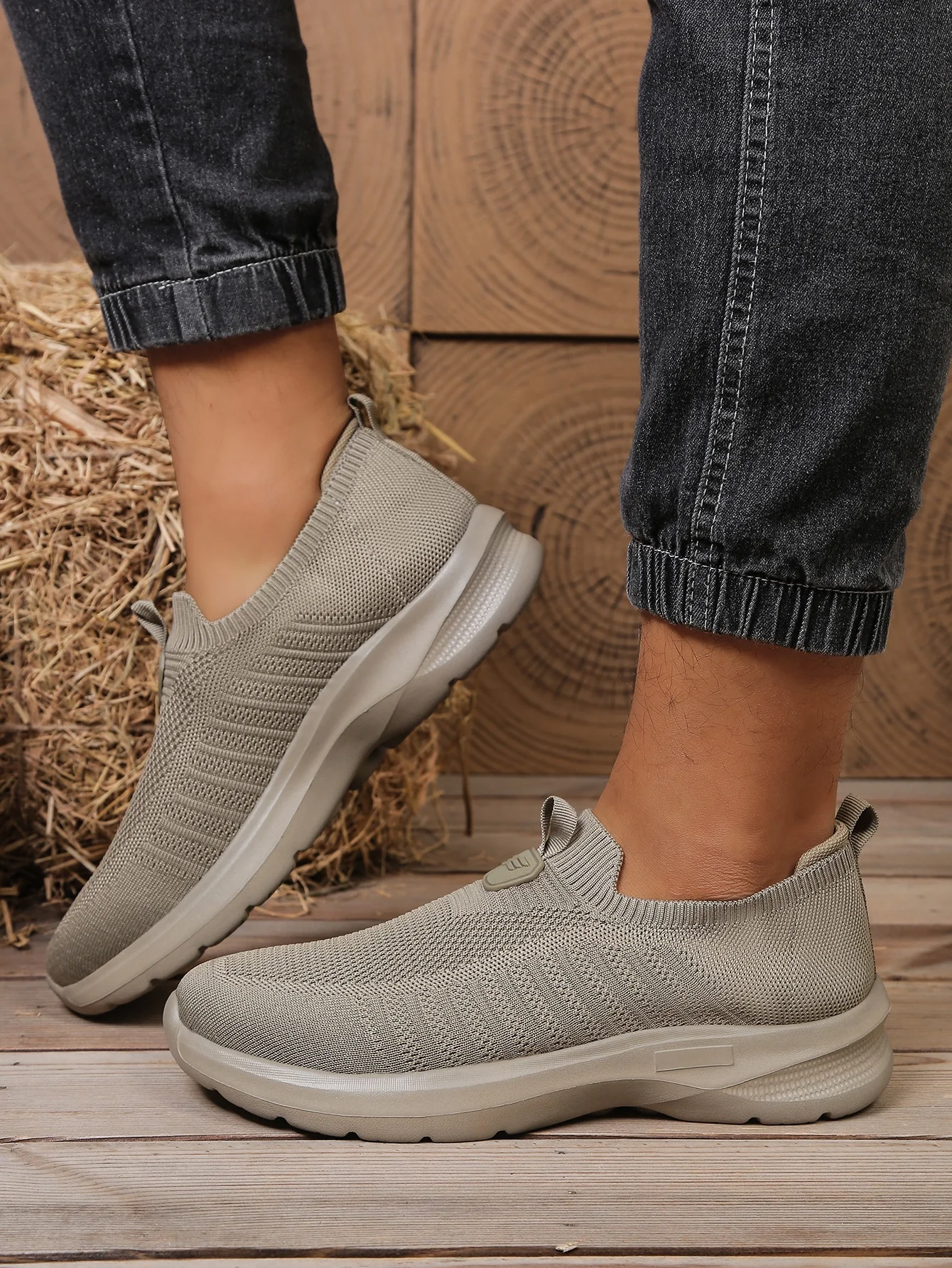 Men's Shoes Solid Color EVA Casual Shoe Lightweight Comfortable Single Sole Non-Tiring Footwear for Everyday Use