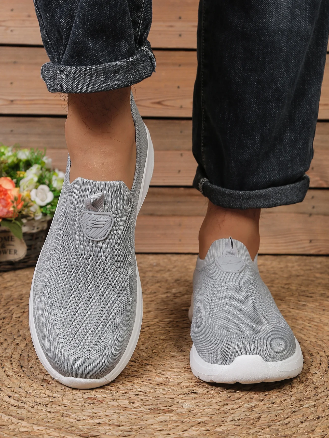 Men's Shoes Solid Color EVA Casual Shoe Lightweight Comfortable Single Sole Non-Tiring Footwear for Everyday Use