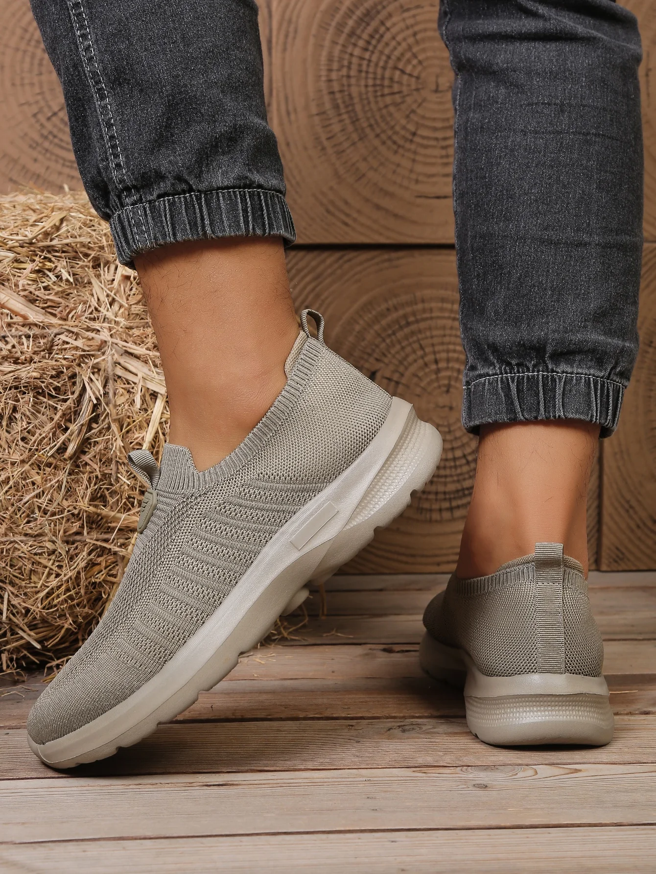 Men's Shoes Solid Color EVA Casual Shoe Lightweight Comfortable Single Sole Non-Tiring Footwear for Everyday Use