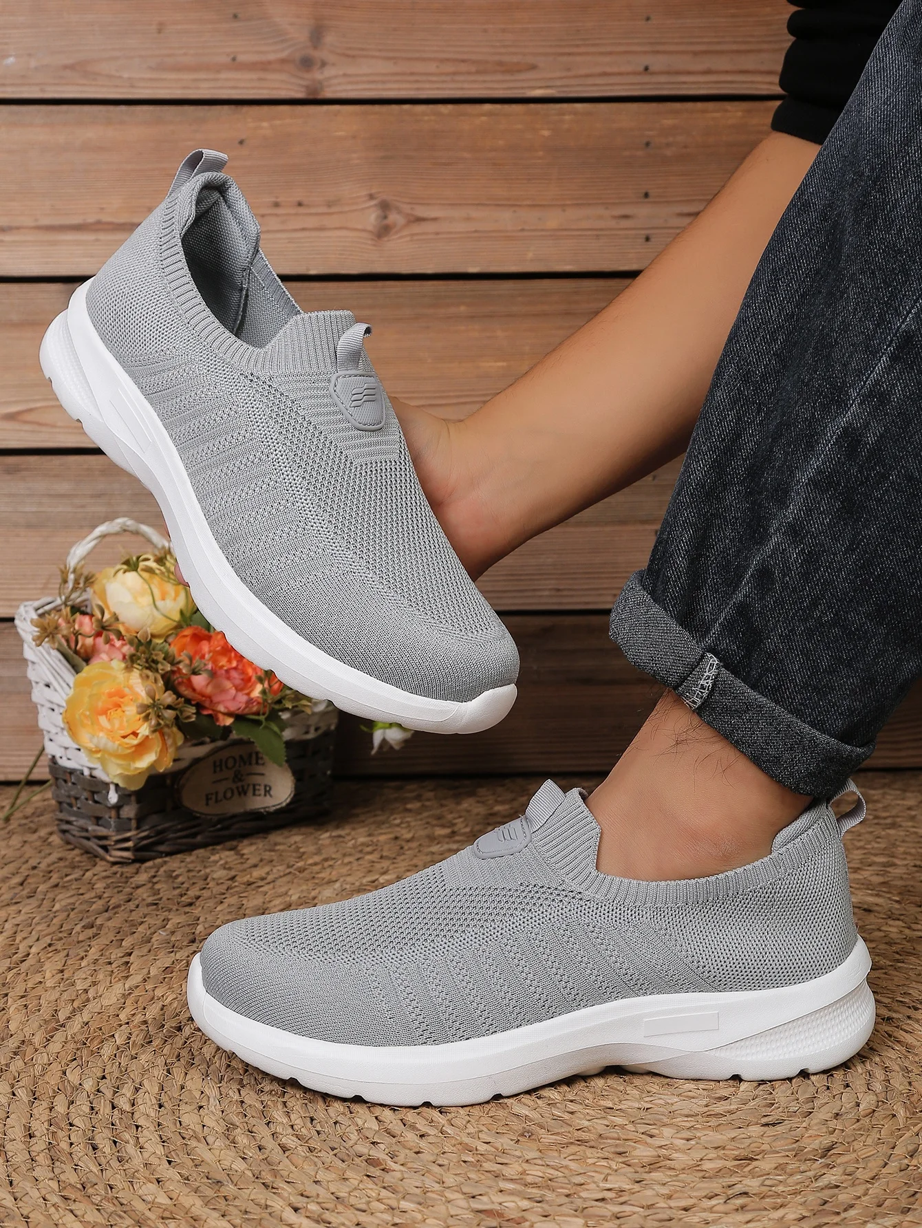 Men's Shoes Solid Color EVA Casual Shoe Lightweight Comfortable Single Sole Non-Tiring Footwear for Everyday Use