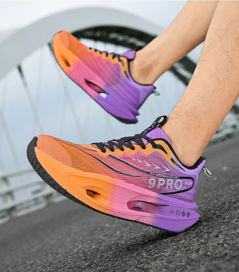 Men Sports Running Shoes Carbon Plate Marathon Outdor Race Training Breathable Lightweight Women's Comfortable Athletic Sneakers