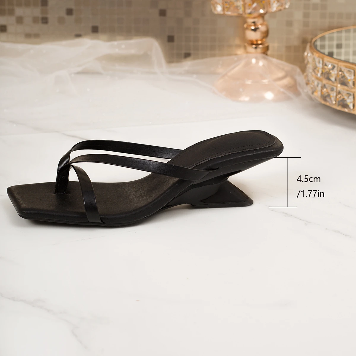 Mid Heels Women Flip Flops Fashion Wedges Woman Slippers 2026 Summer New Shoes Elegant Sandals Casual Pumps Dress Zapatos Mujer