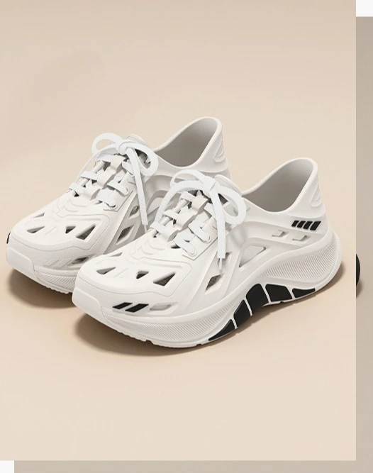 Thick soled perforated shoes for men summer new style driver's driving anti slip and anti odor soft bottom EVA sandals for men