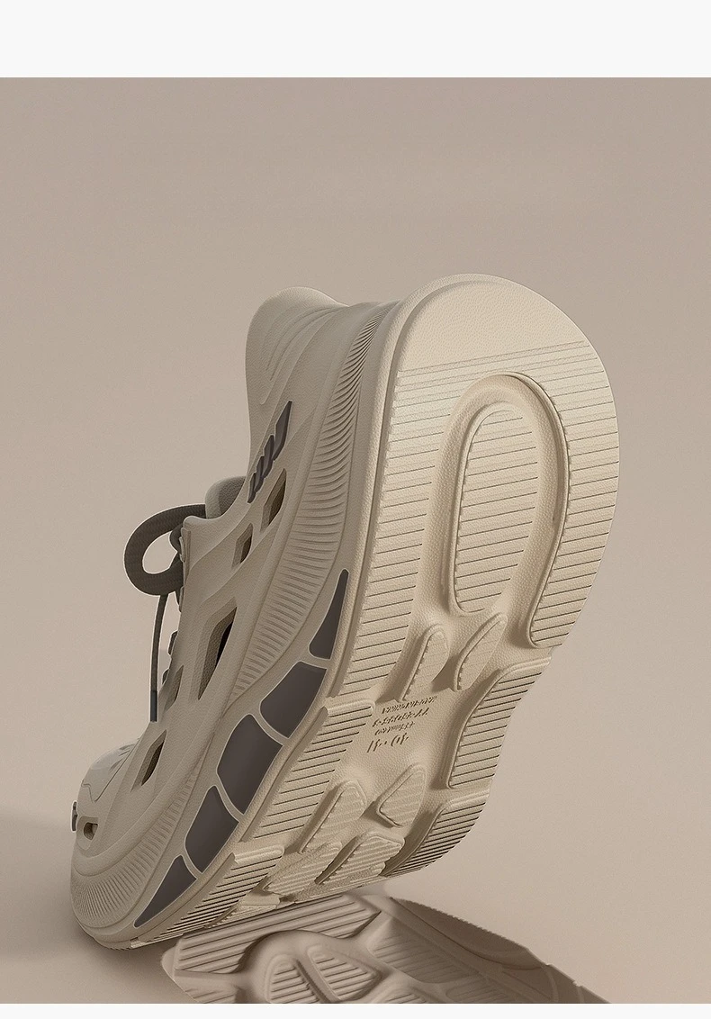 Thick soled perforated shoes for men summer new style driver's driving anti slip and anti odor soft bottom EVA sandals for men