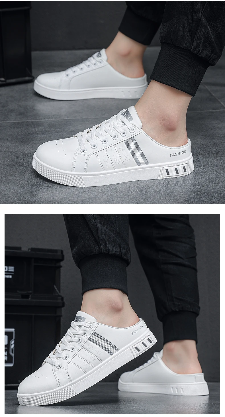 2026Summer Men's Casual Slippers Comfortable High-Quality Fashion Flat Sneakers Brand New Half Slippers for Men