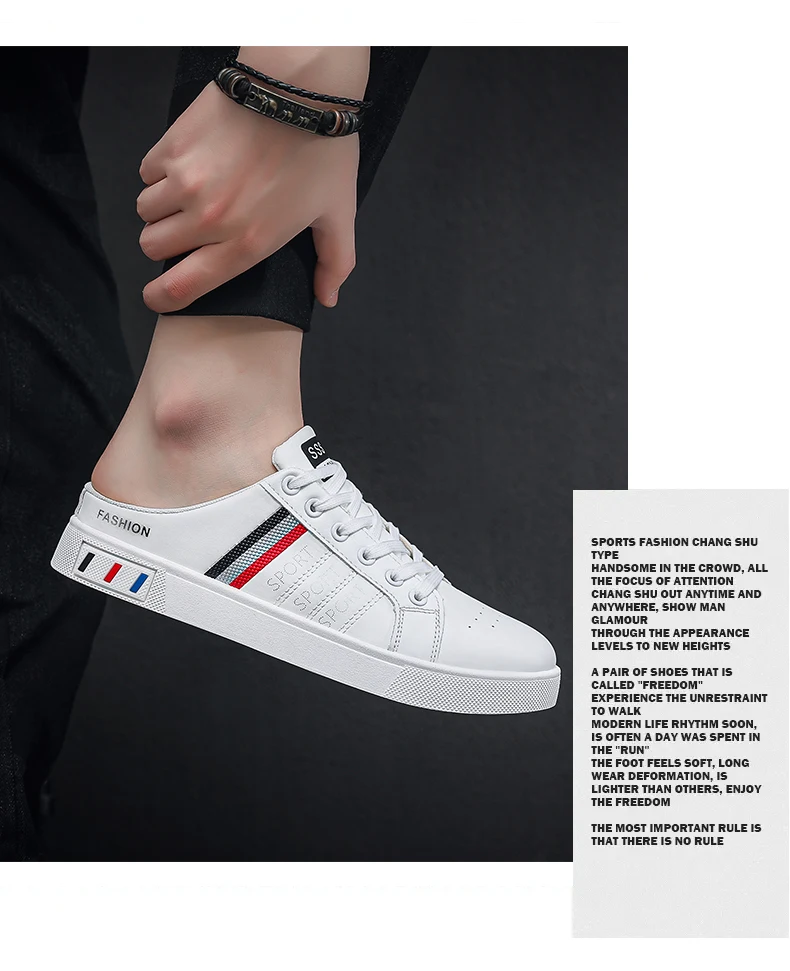 2026Summer Men's Casual Slippers Comfortable High-Quality Fashion Flat Sneakers Brand New Half Slippers for Men