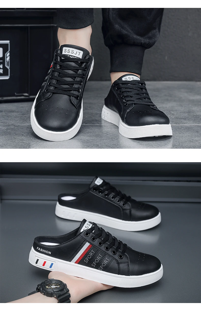 2026Summer Men's Casual Slippers Comfortable High-Quality Fashion Flat Sneakers Brand New Half Slippers for Men